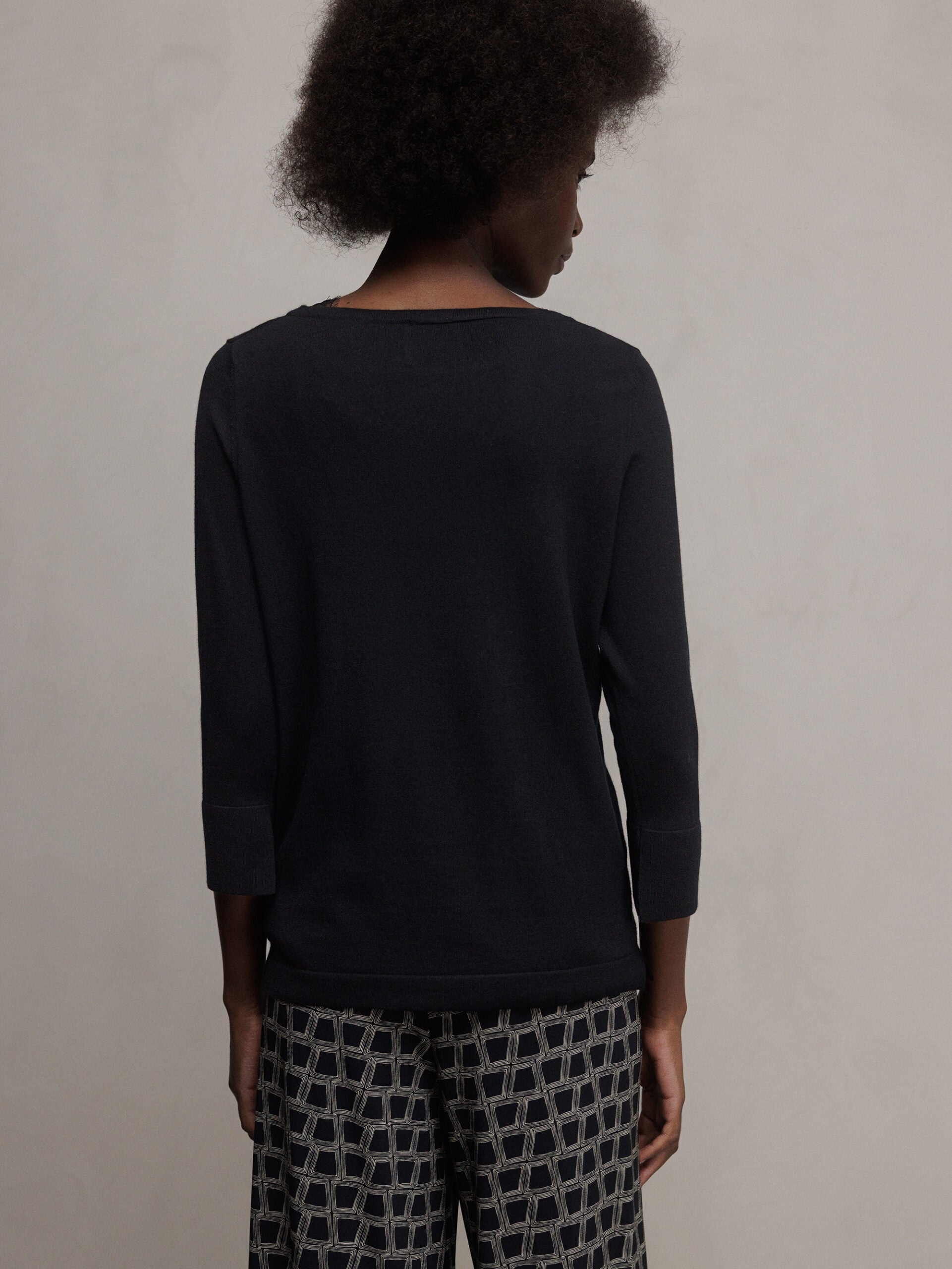ALLUDE Feinstrickpullover Damen (90 SCHWARZ)