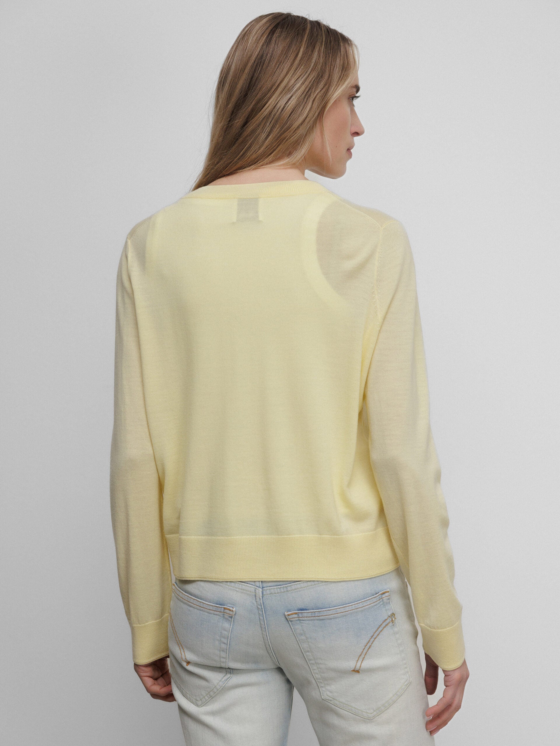ALLUDE Feinstrickpullover aus Schurwolle Damen (421 GELB)