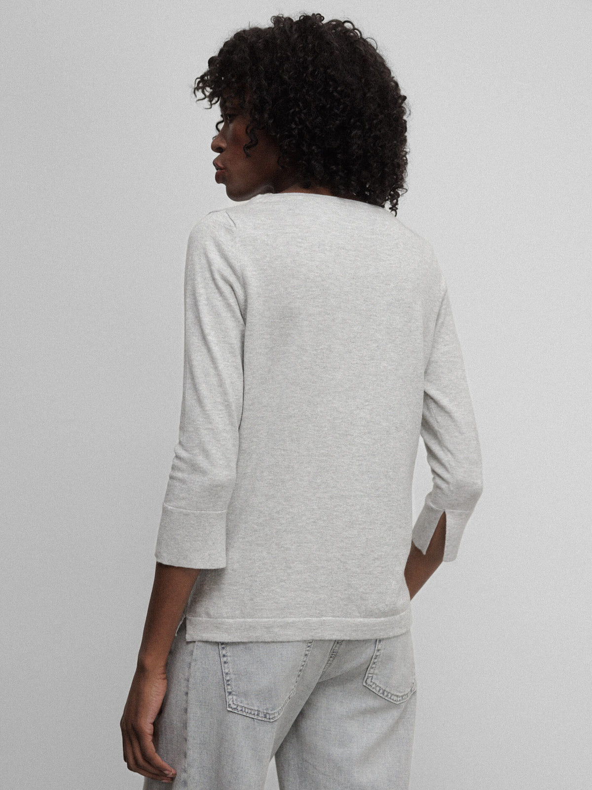 ALLUDE Feinstrickpullover Damen (81 LT GREY MEL)