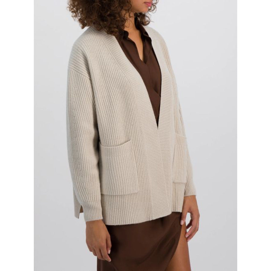 Cashmerestrickjacke beige