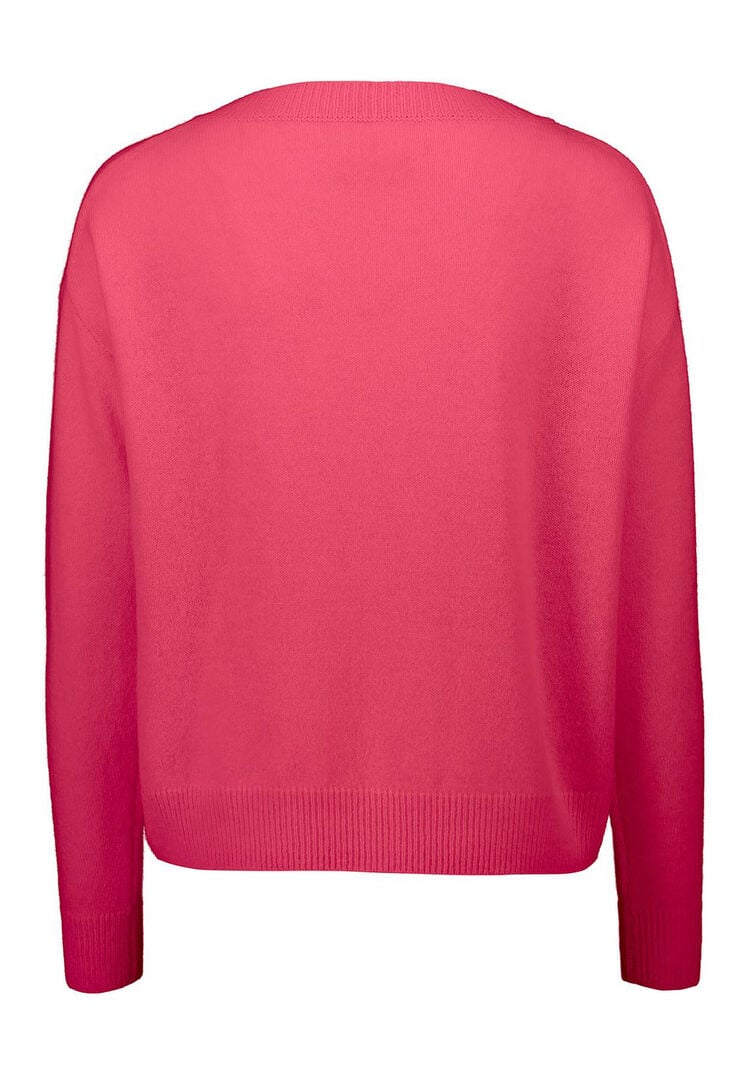 Allude Damen Feinstrickpullover aus Kaschmir, pink,