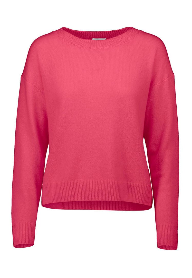 Allude Damen Feinstrickpullover aus Kaschmir, pink,