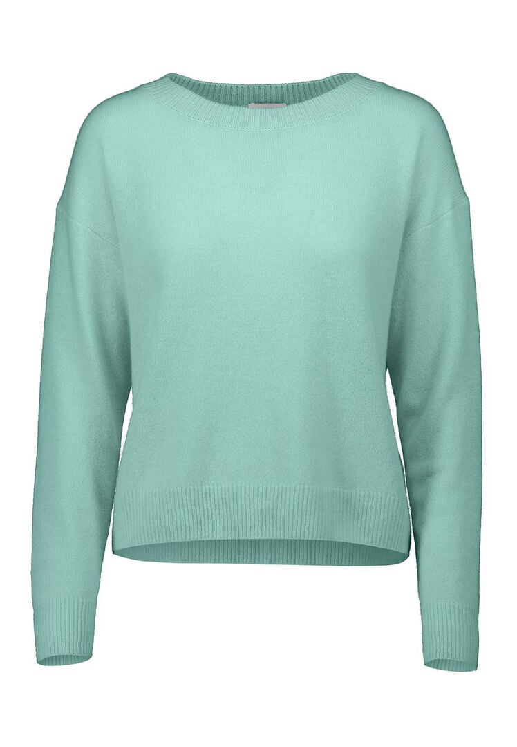 Allude Damen Feinstrickpullover aus Kaschmir, pistazie,