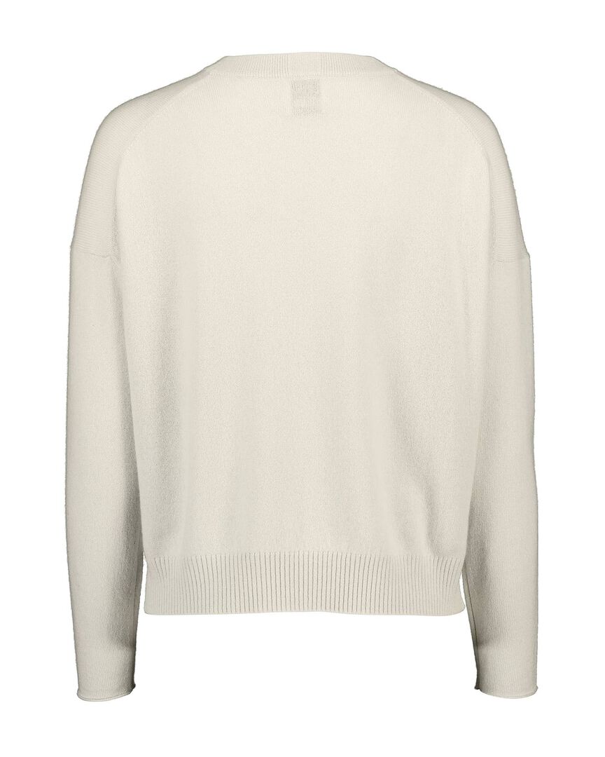 Allude Damen Kaschmirpullover, weiss,