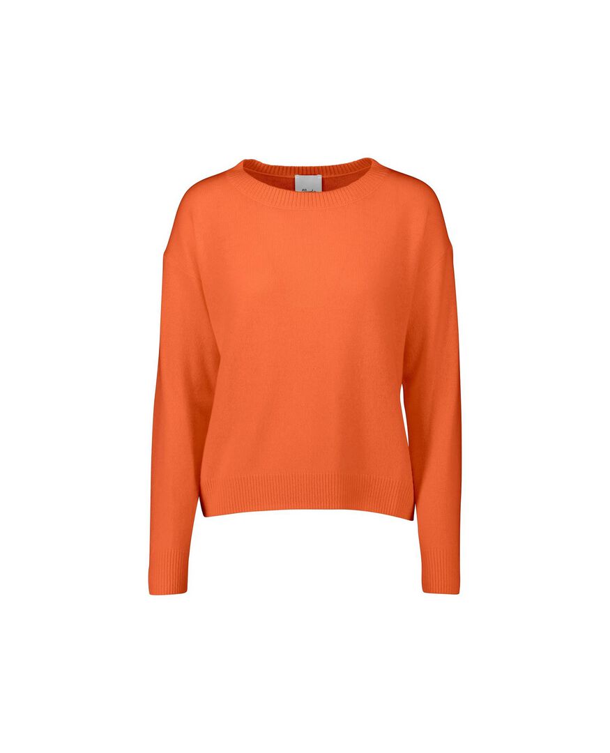 Allude Damen Kaschmirpullover, orange,