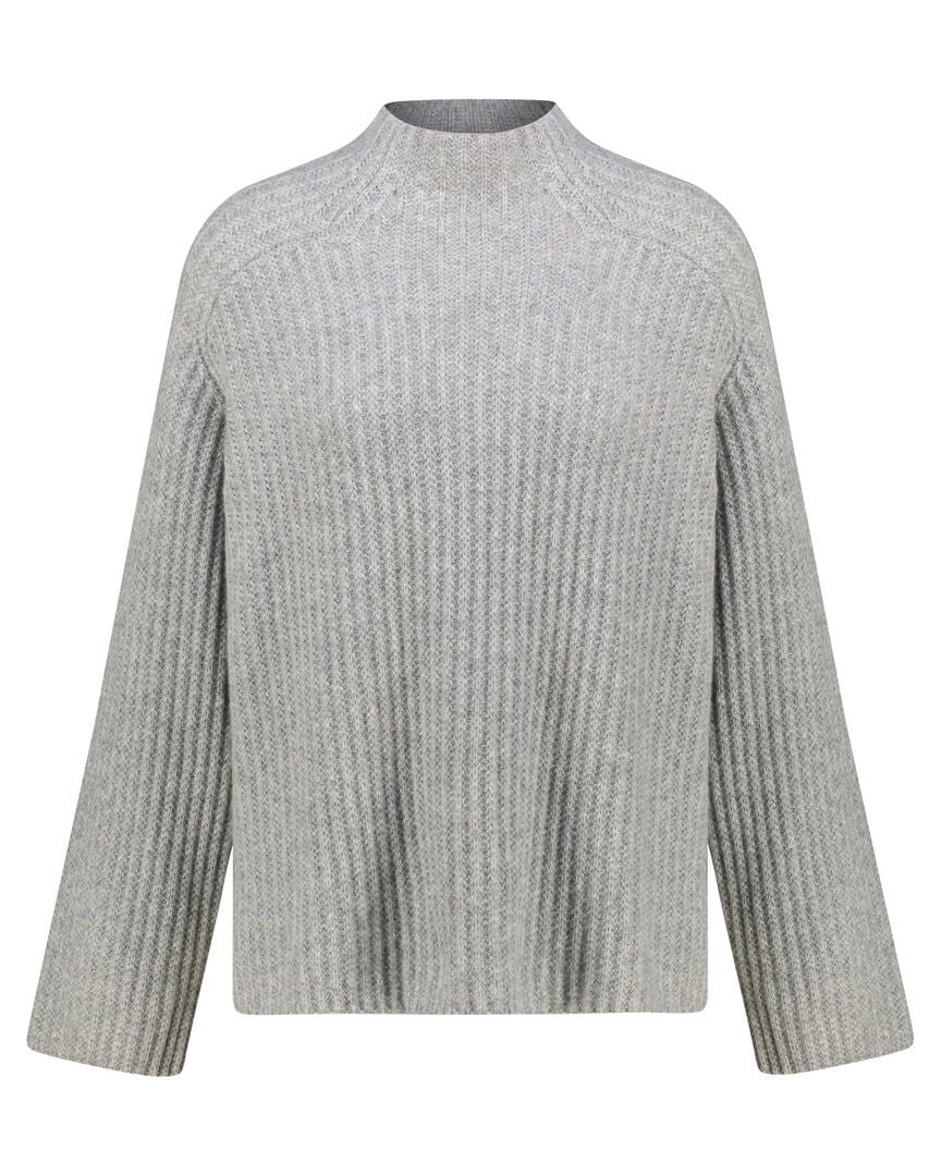 Allude Damen Kaschmirpullover, grau,