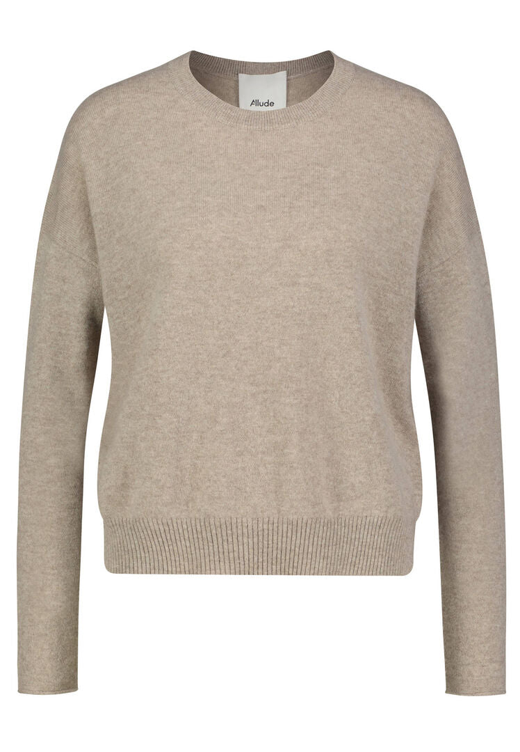 Allude Damen Kaschmirpullover, camel,