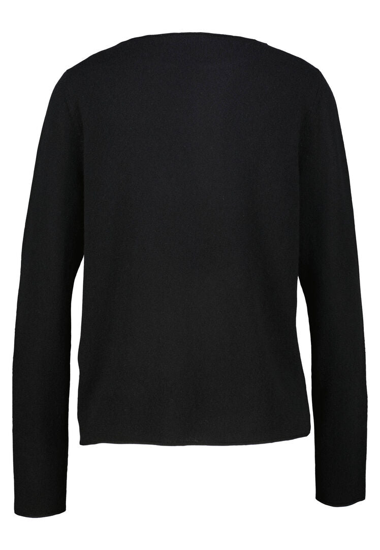 Allude Damen Pullover aus Kaschmir, schwarz,