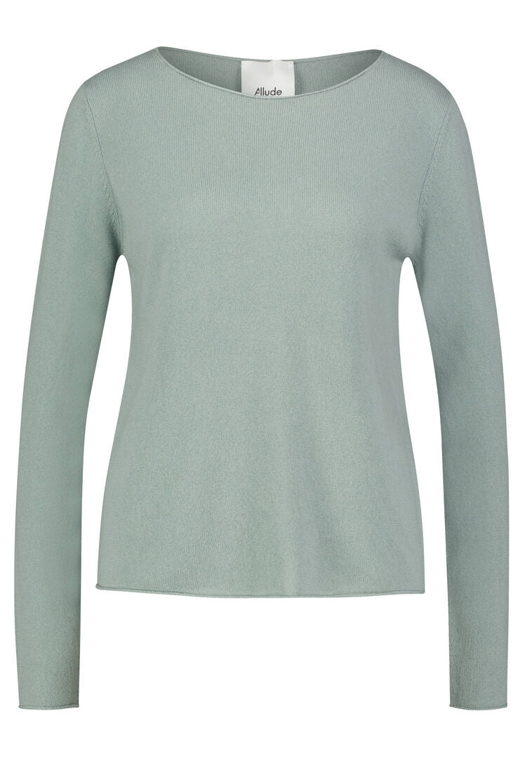 Allude Damen Pullover aus Kaschmir, pistazie,