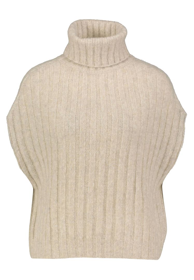 Allude Damen Rollkragen-Pullunder aus Kaschmir und Seide, camel,