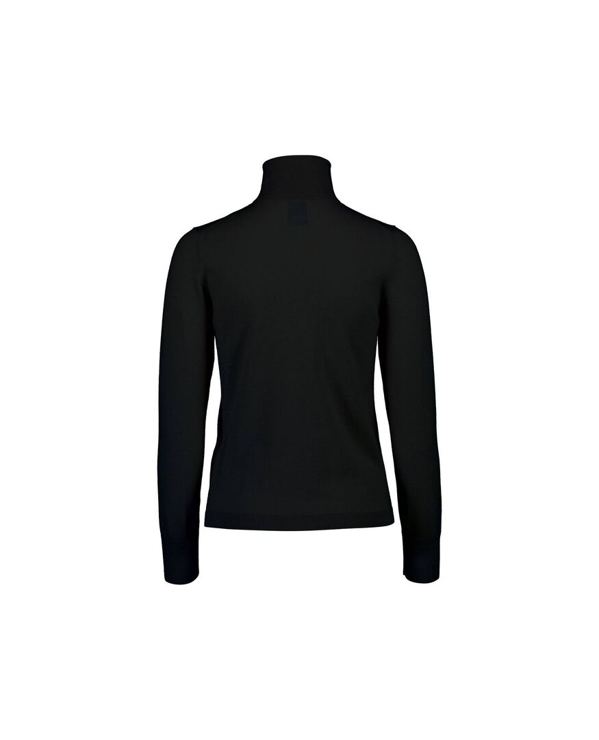 Allude Damen Rollkragenpullover, schwarz,