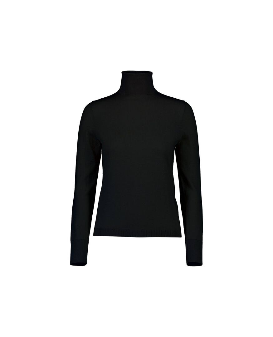 Allude Damen Rollkragenpullover, schwarz,