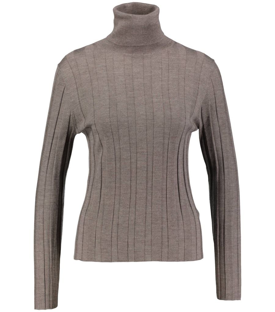 Allude Damen Rollkragenpullover, taupe,