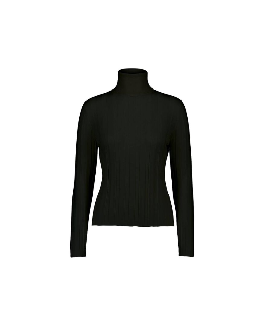 Allude Damen Rollkragenpullover, schwarz,