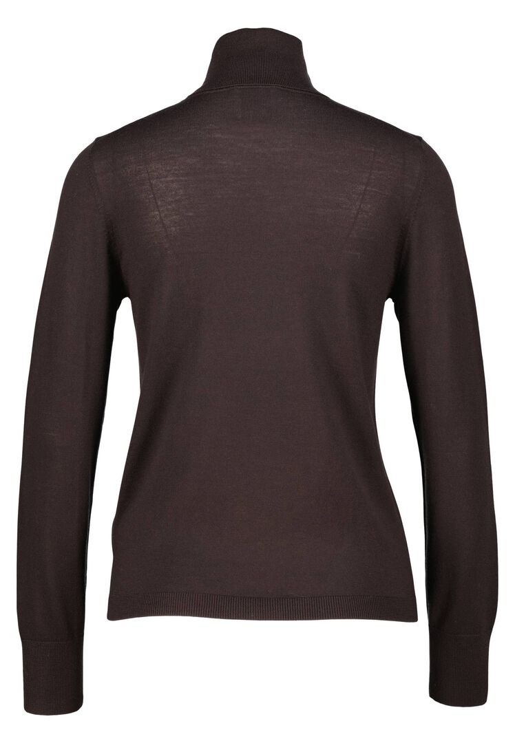 Allude Damen Rollkragenpullover aus Wolle, braun,