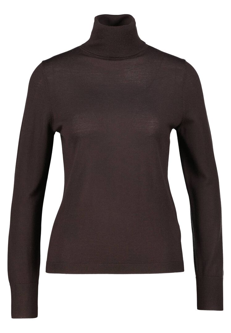 Allude Damen Rollkragenpullover aus Wolle, braun,