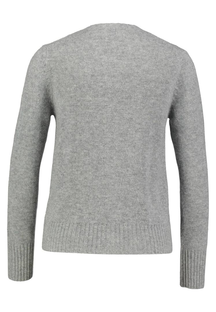 Allude Damen Strickjacke aus Kaschmir, grau,