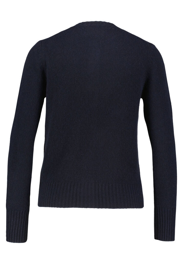 Allude Damen Strickjacke aus Kaschmir, marine,