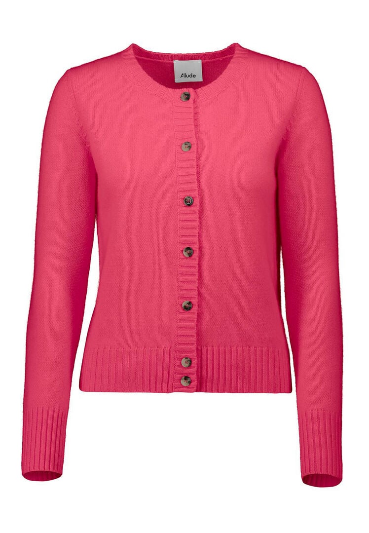 Allude Damen Strickjacke aus Kaschmir, pink,