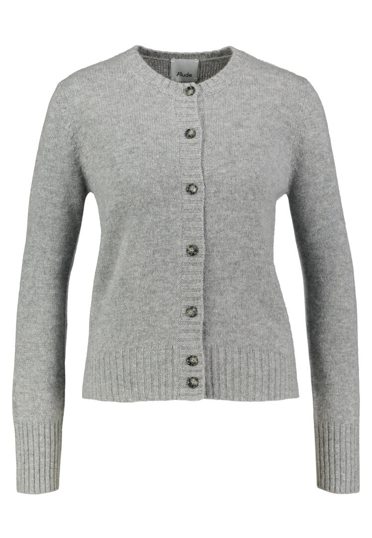 Allude Damen Strickjacke aus Kaschmir, grau,