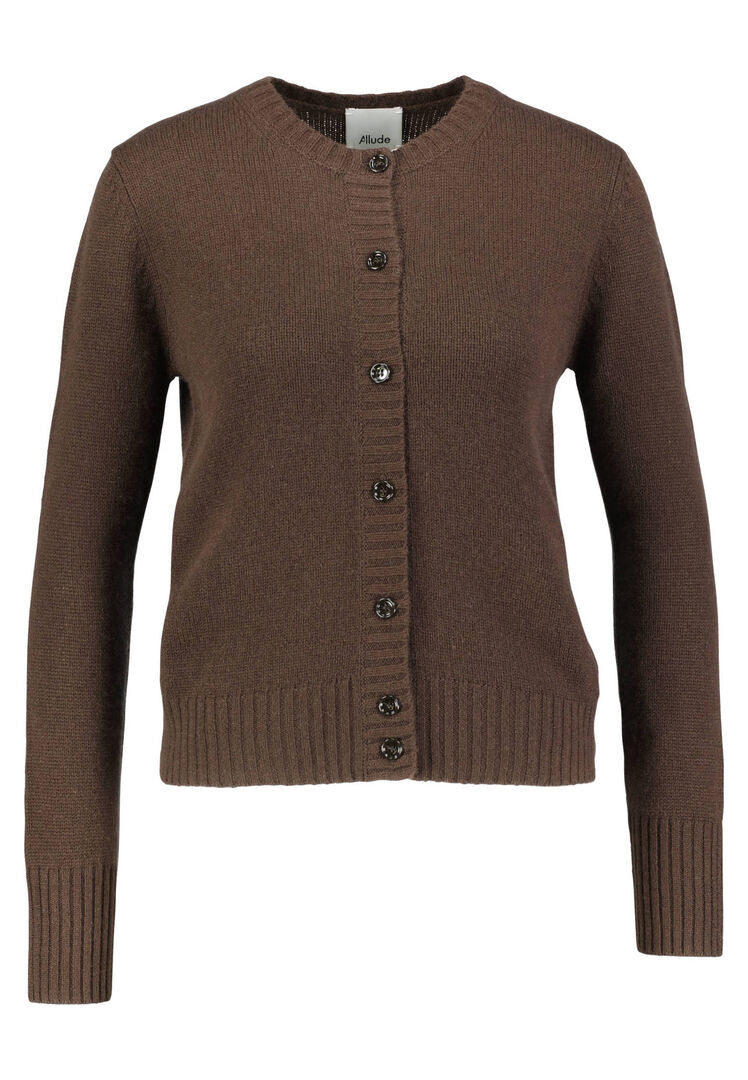 Allude Damen Strickjacke aus Kaschmir, braun,