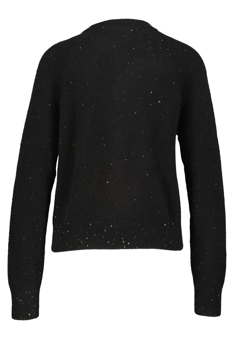Allude Damen Strickjacke aus Kaschmir und Seide, schwarz,