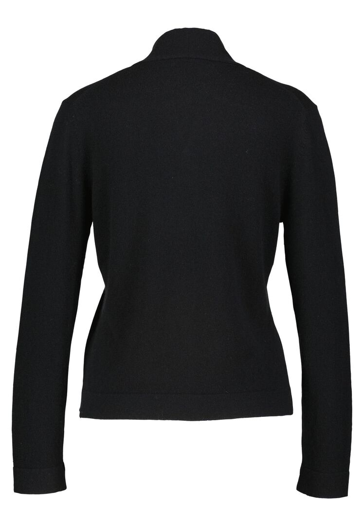 Allude Damen Strickjacke aus Kaschmir und Wolle, schwarz,