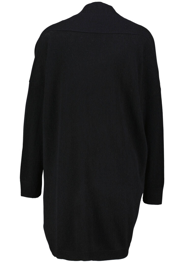 Allude Damen Strickjacke aus Wolle und Kaschmir, schwarz,