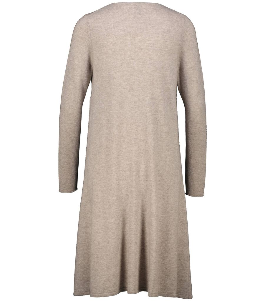 Allude Damen Strickkleid aus Wolle und Kaschmir, taupe,