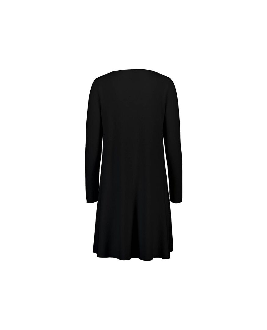 Allude Damen Strickkleid aus Wolle und Kaschmir, schwarz,