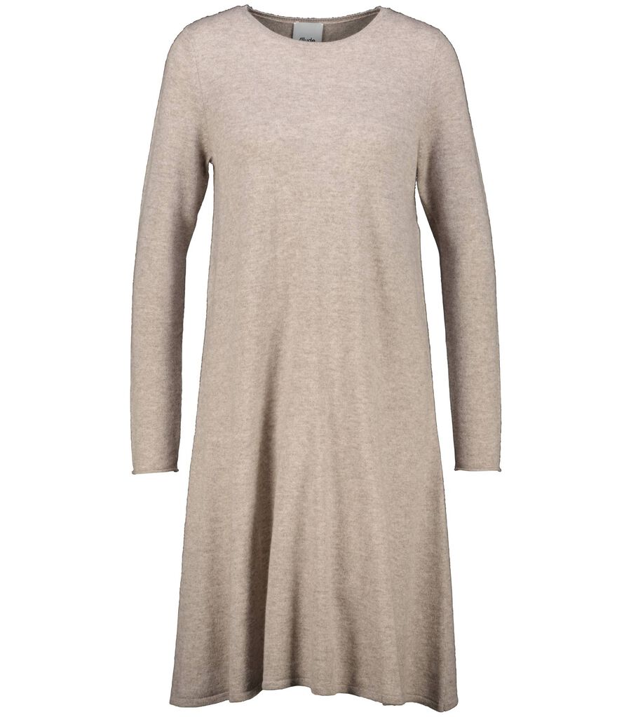 Allude Damen Strickkleid aus Wolle und Kaschmir, taupe,