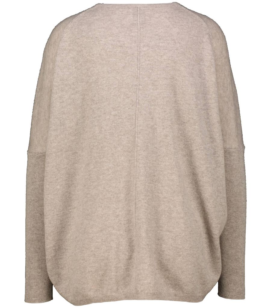 Allude Damen Strickpullover Relaxed Fit, taupe,