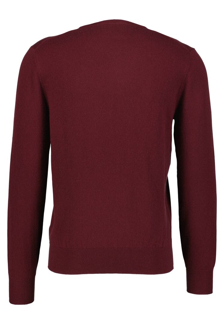 Allude Damen Strickpullover aus Kaschmir, bordeaux,