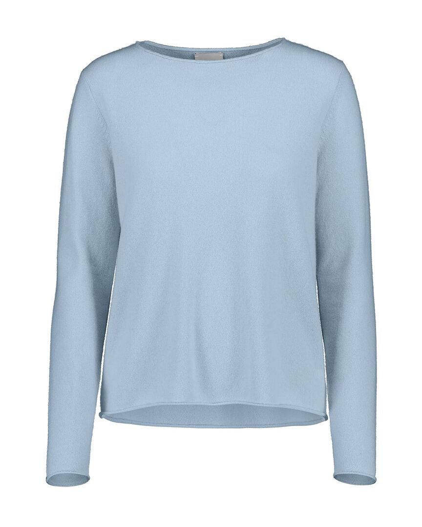 Allude Damen Strickpullover aus Kaschmir, bleu,