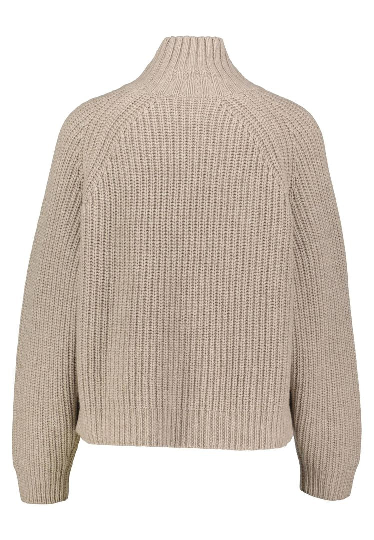 Allude Damen Strickpullover aus Wolle und Kaschmir, taupe,