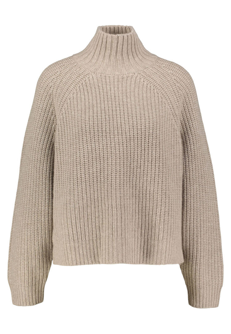 Allude Damen Strickpullover aus Wolle und Kaschmir, taupe,