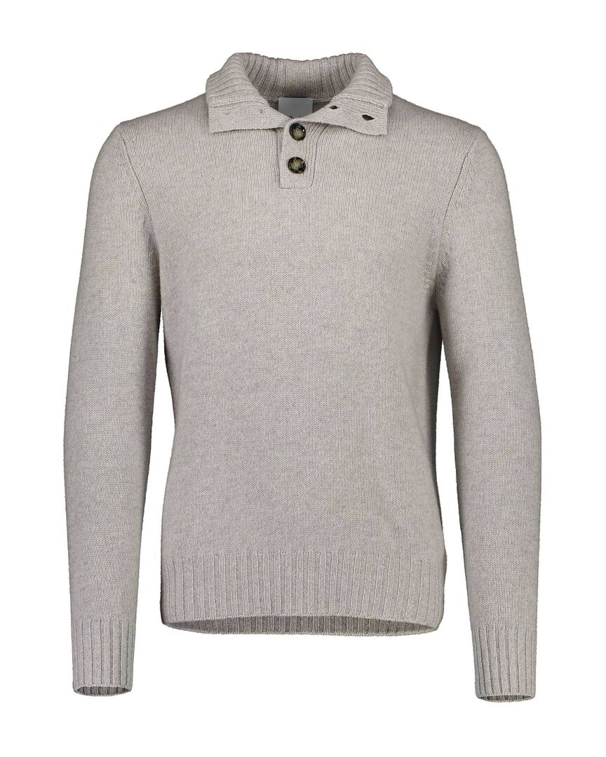 Allude Herren Pullover aus Kaschmirmischung, silber,