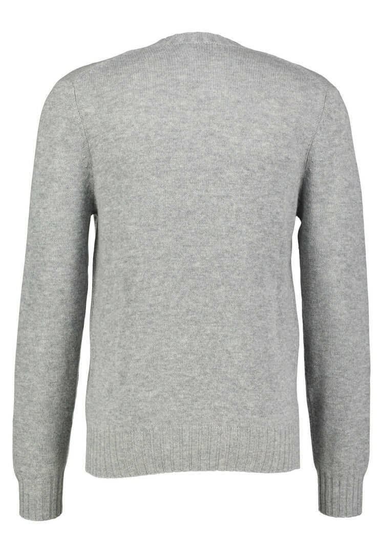 Allude Herren Pullover aus Wolle und Kaschmir, grau,