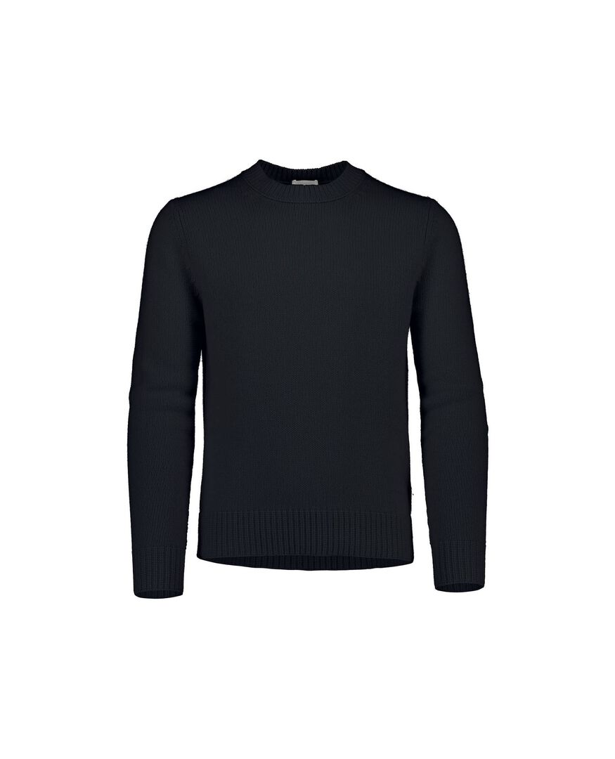 Allude Herren Strickpullover aus Schurwolle und Kaschmir, marine,