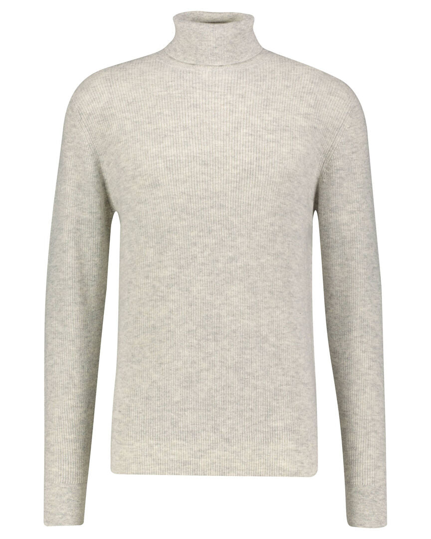 Allude Herren Strickpullover aus Wolle und Kaschmir, grau,