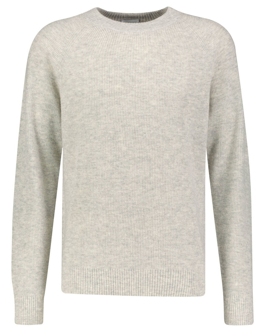 Allude Herren Strickpullover aus Wolle und Kaschmir, grau,