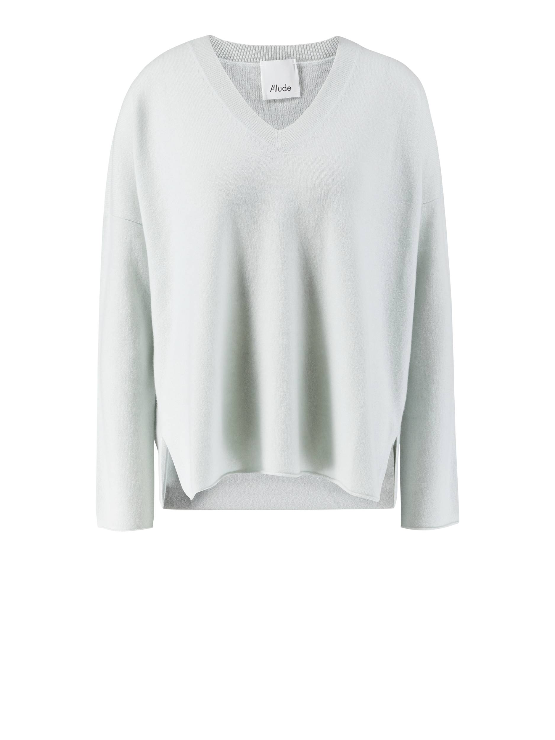 Cashmere-Pullover mit V-Neck Blau